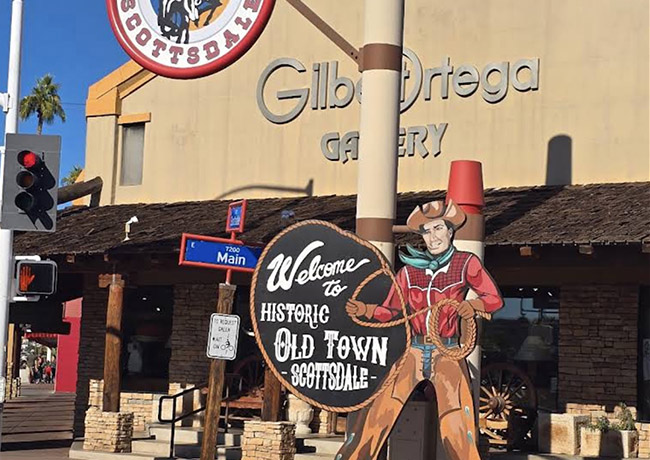 Map of 85251 Scottsdale Arizona - Welcome to Historic Old Town Scottsdale Sign