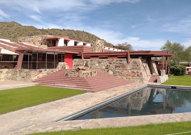 Taliesin West home developed by the American architect Frank Lloyd Wright in Scottsdale 85259