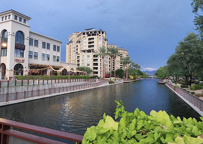 Old Town Scottsdale art walk waterfront canal and events