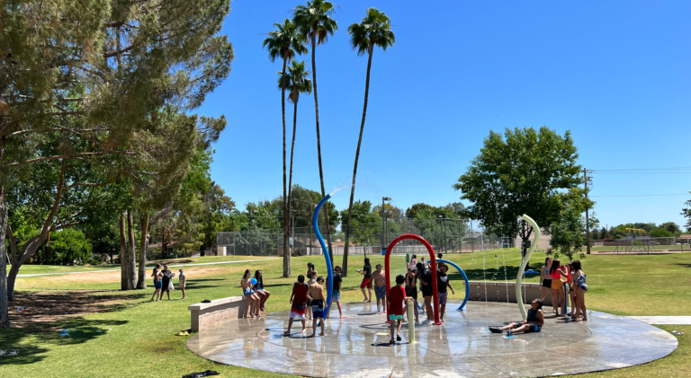 Family lifestyle in Scottsdale Arizona neighborhood